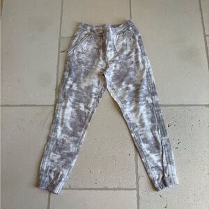 Athleta Gray Tie-Dye Jogger Pants